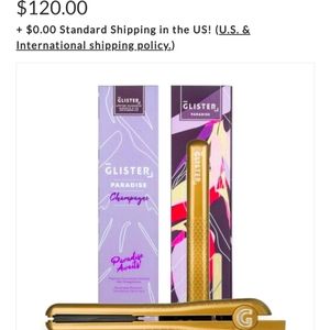Glister 1.25” Paradise Flat Iron w/Tourmaline Gemstone Infusion